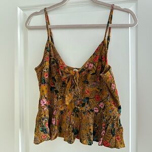 Floral peplum crop top